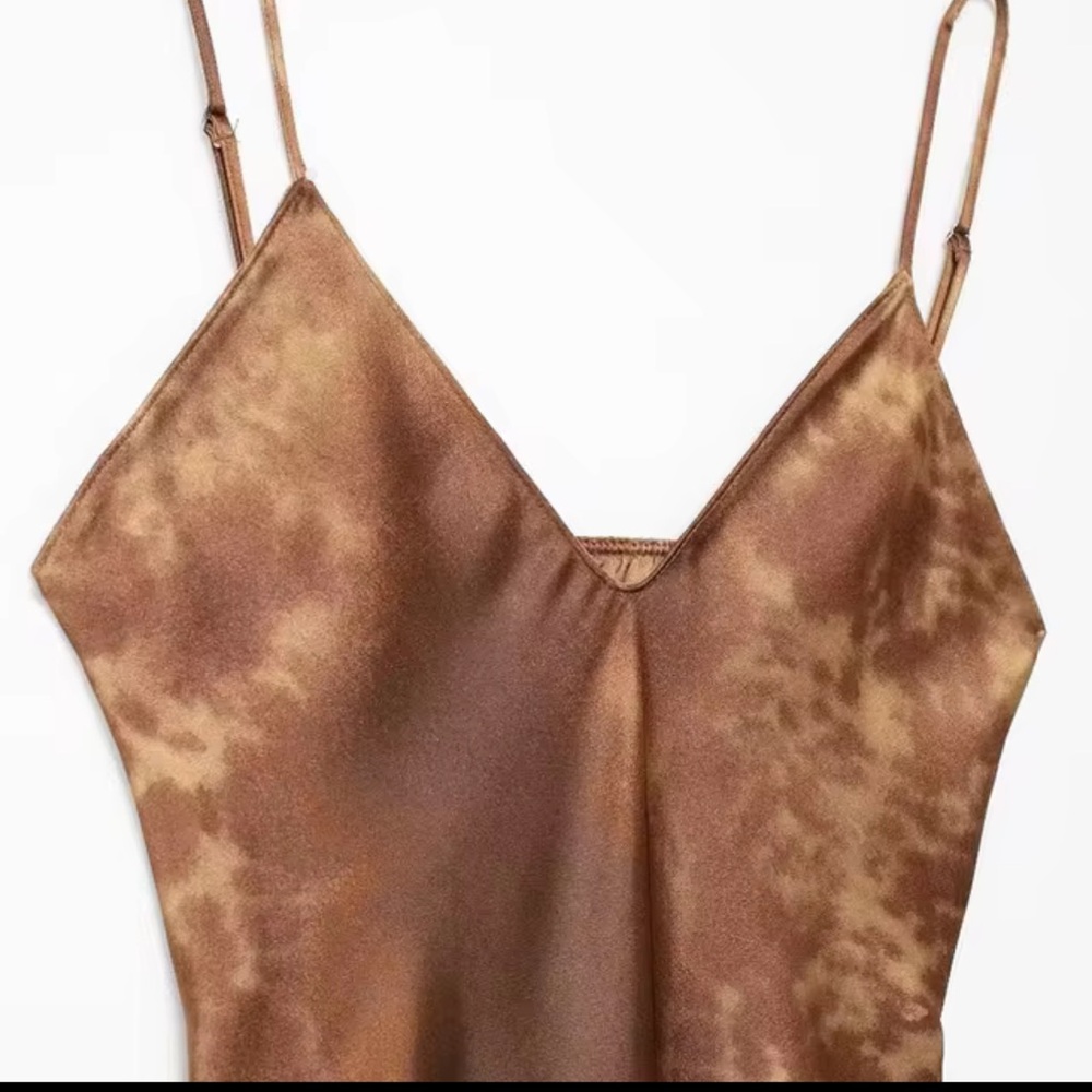zara tie dye maxi slip dress